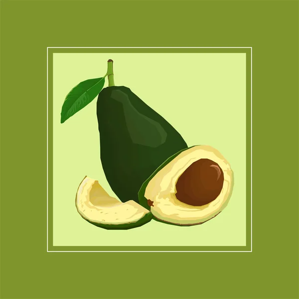 Avocado Illustration Design Vector — Stock Vector
