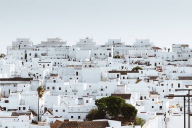 white houses of vejer de la Frontera where the sky is blue