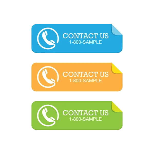 Set Contact Paper Sticker Banners — Stock Vector