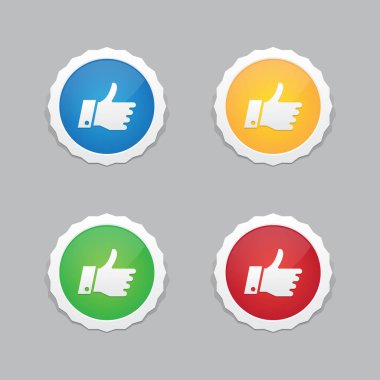 Vector Set of Thumbs Up Badges