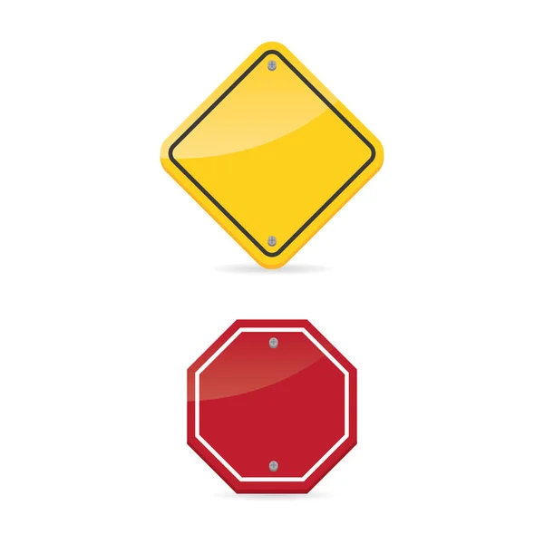 Vector Traffic Signage White Background — Stok Vektör