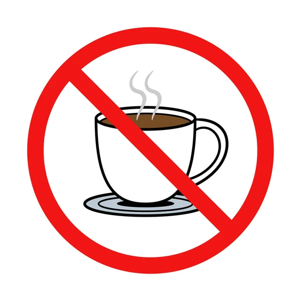 Vector Hot Coffee Tea Sign White Background — Archivo Imágenes Vectoriales