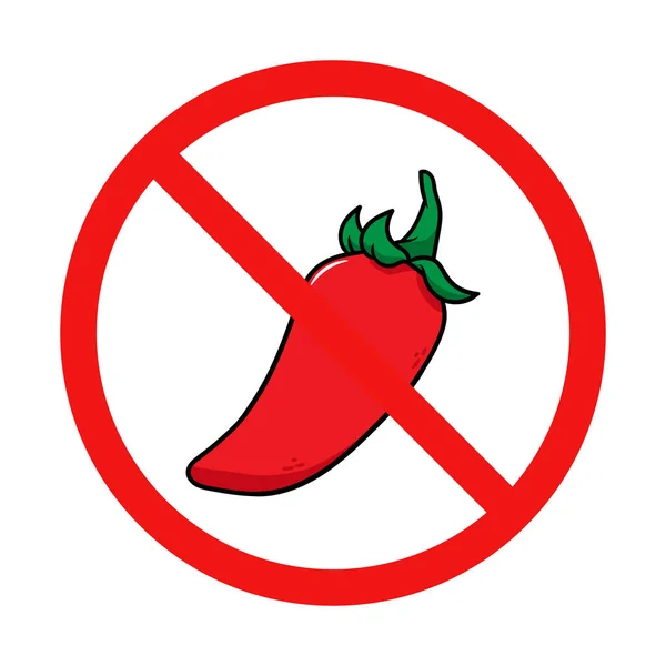 Vector Chili Pepper Sign White Background — Vettoriale Stock