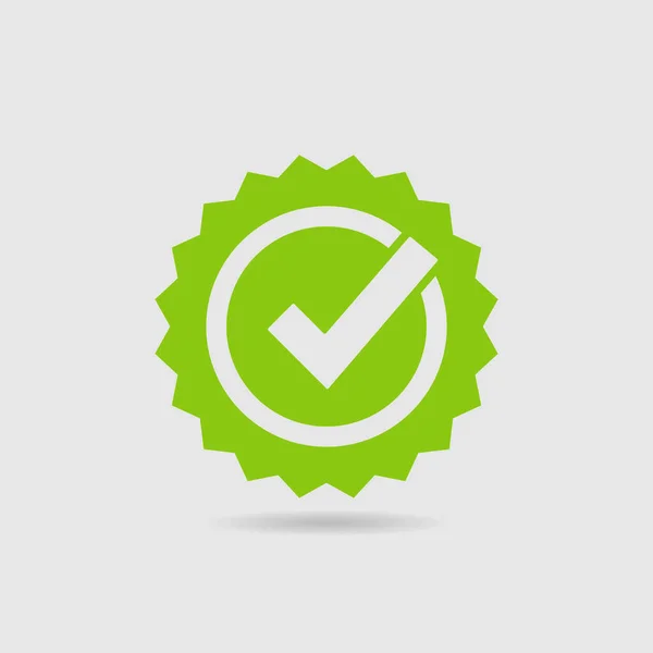 Quality Check Certified Badge Icon — Wektor stockowy