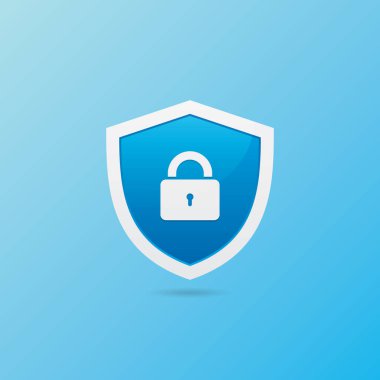 Güvenlik kalkanı vektör simgesi