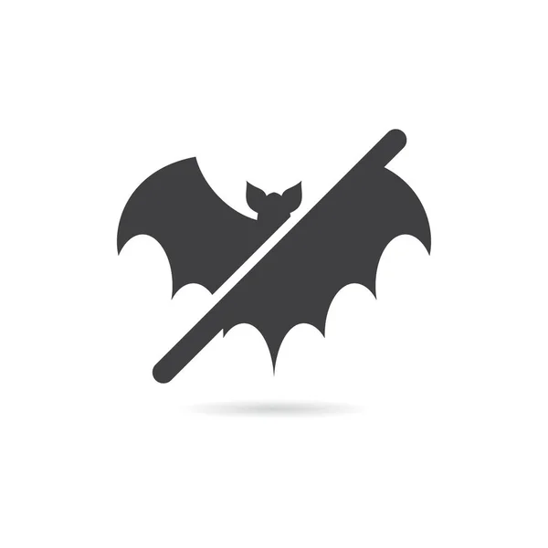 Vector Isolated Bat Icon — 스톡 벡터