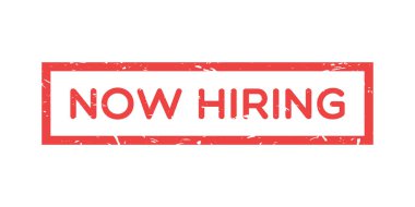 Vector Now Hiring Grunge Label