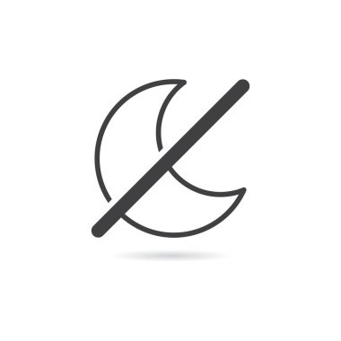 Vector Isolated No Crescent Moon Icon