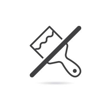 Vector Isolated No Paintbrush Icon