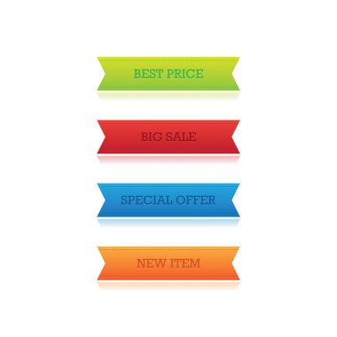 Set of Colorful Promotional Ribbons