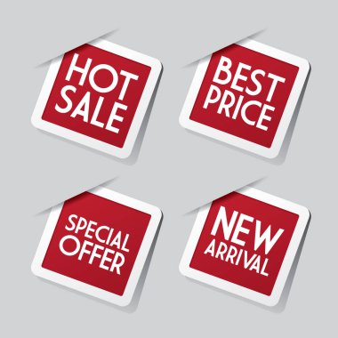 Vector Set of Promotional Labels