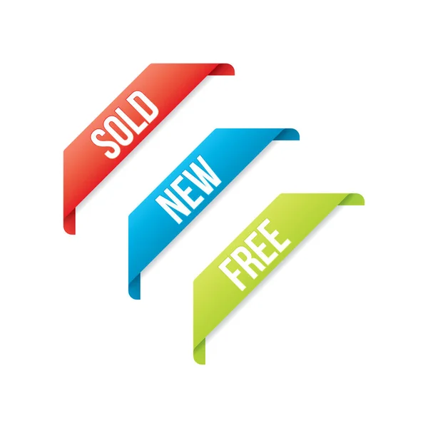 Promotional Sold New Free Ribbons — Image vectorielle
