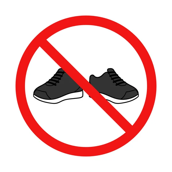 Shoes Sign White Background — Archivo Imágenes Vectoriales