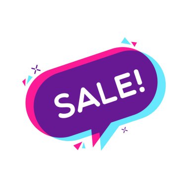 Soyut Modern Konuşma Bubble Satış Etiketi