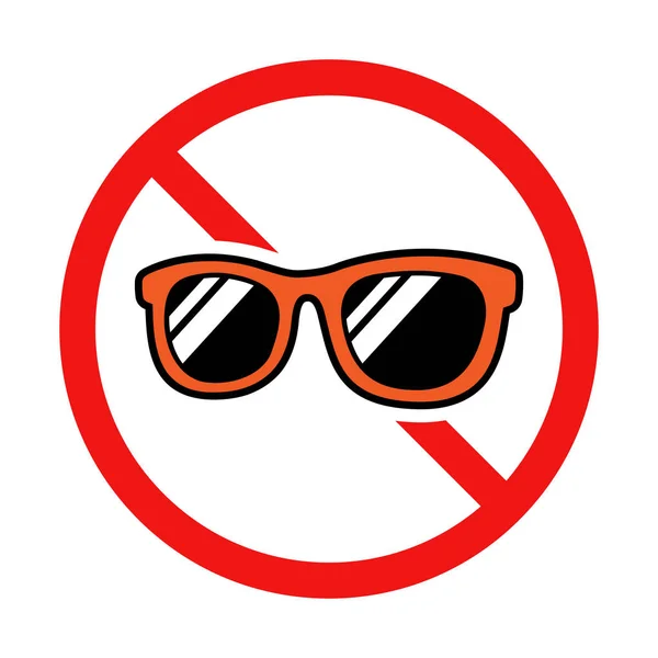 Sunglasses Sign White Background — Stock Vector