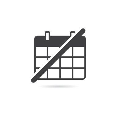 İzole edilmiş Vektör Takvim Simgesi Yok