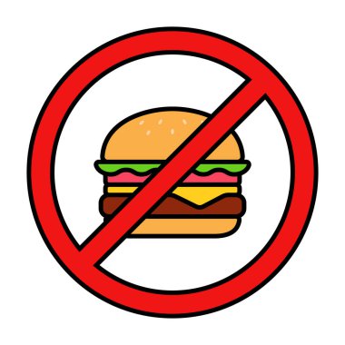 Beyaz Arkaplanda Burger İşareti Yok