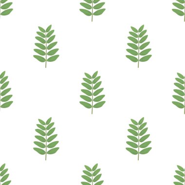 Medicinal herbs collection. Vector botanical seamless pattern of a plant Tribulus Terrestris on a white backround