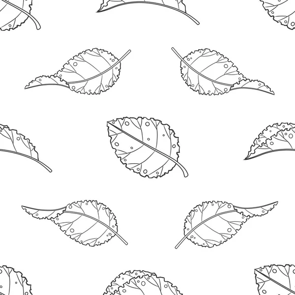 Vector Graphic Seamless Pattern Autumn Leaves White Background — Διανυσματικό Αρχείο