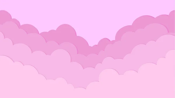 Pink Cloud Sky Girly Theme Sky — Vettoriale Stock