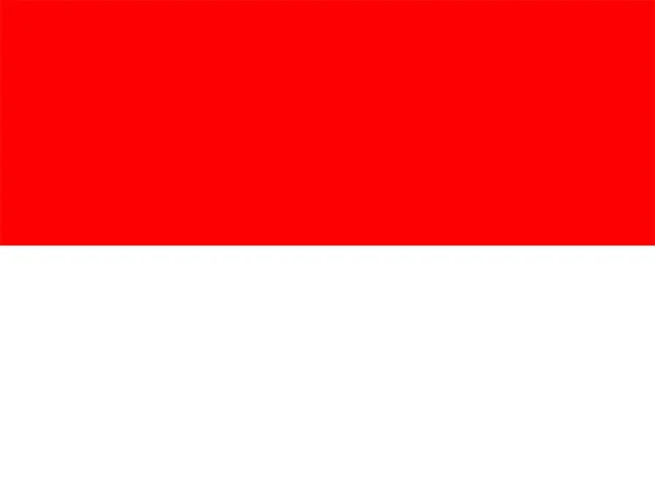 Флаг Индонезии Официальные Цвета Форма — стоковый вектор