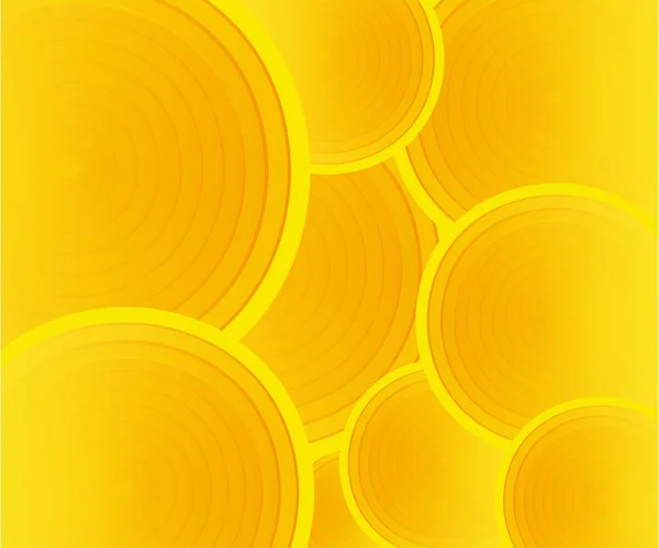 Render Yellow Orange Circles — Stock Vector