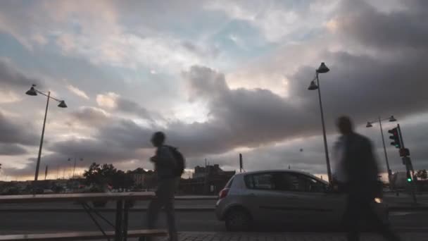 Dunkirk Dunkerque Timelapse Sunset Junction View Table Bar High Quality — Stok Video