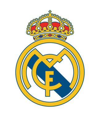 real madrid professional football logo from spain isolated vector