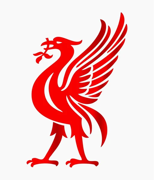 Liverpool Logo Football Soccer Bird Liver Icon — Stok Vektör