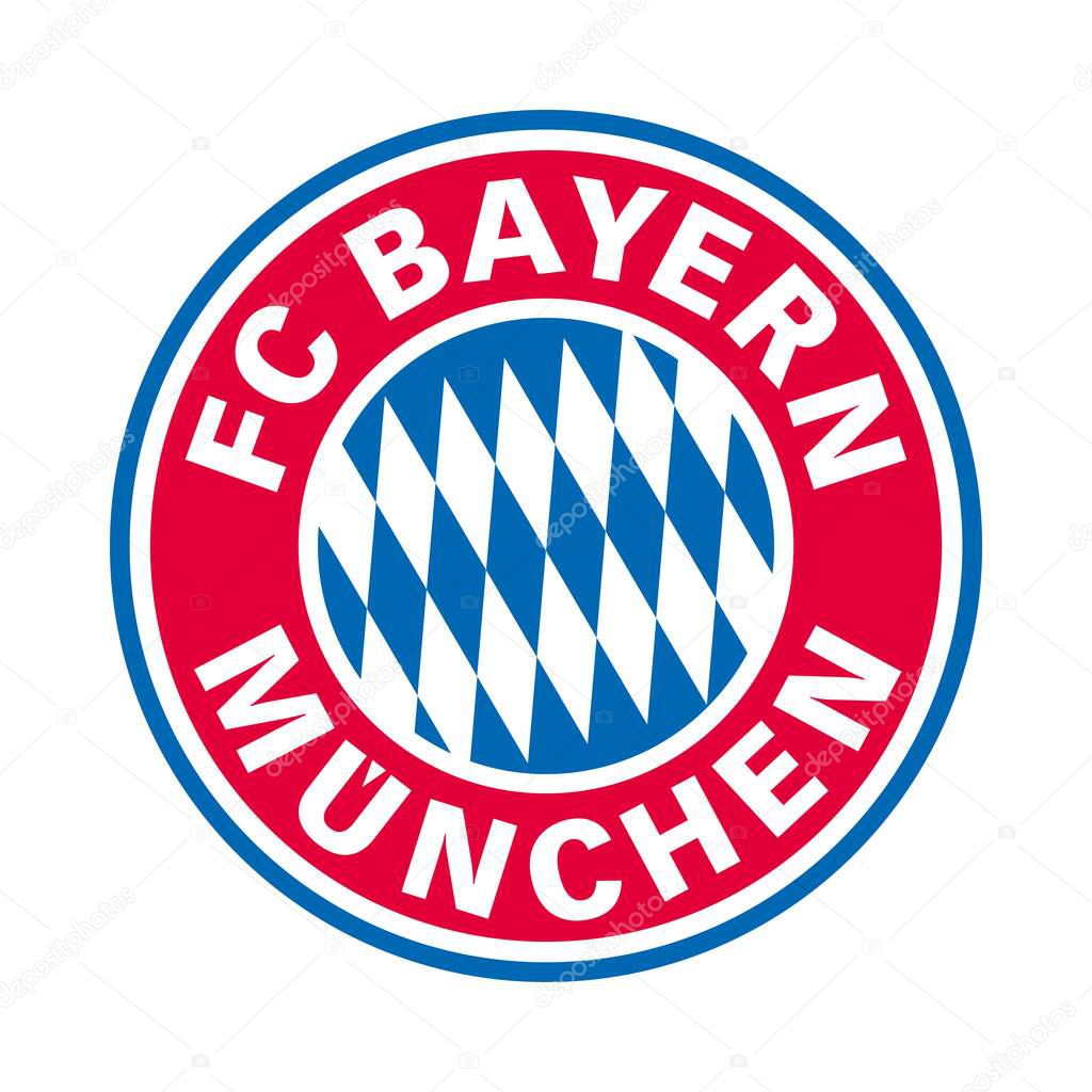 Bayern fc icon logo sign symbol emblem example round black yellow circle vector element template