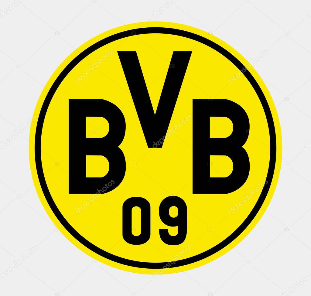BVB icon logo sign symbol emblem example round black yellow circle vector element template