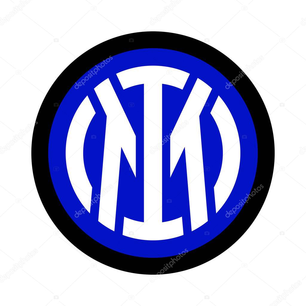 International Nerazzurri Italia Serie A league Inter Milan Football Club logo icon Lombardy Internazionale Milano symbol sign badge emblem vector template art design black blue white colour
