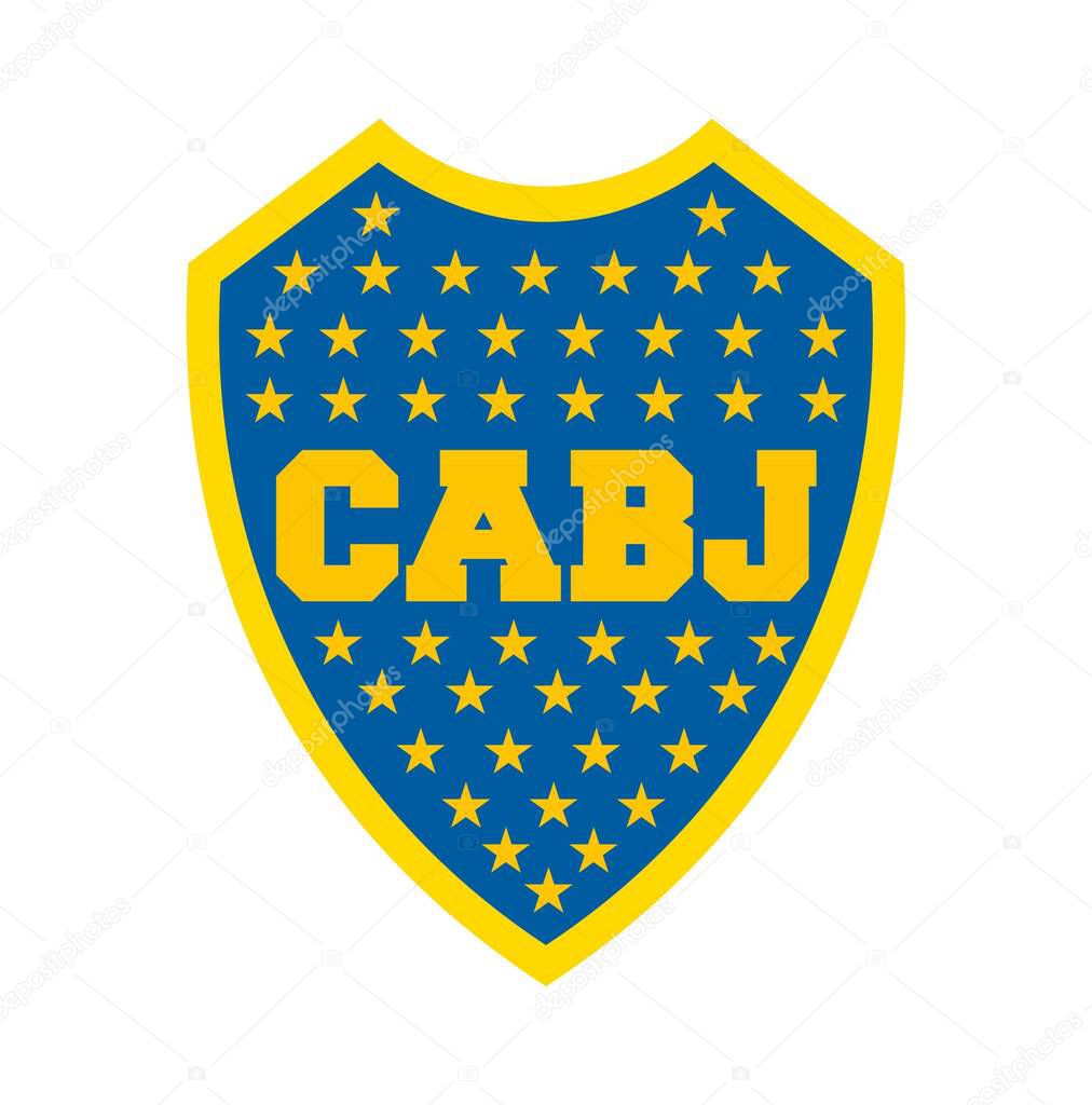 Boca Juniors icon blue yellow logo sign vector template