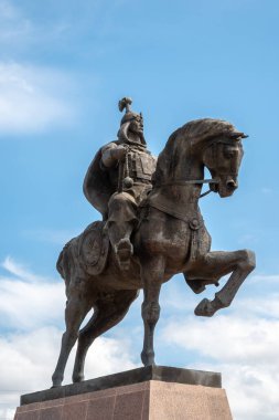Monument to the unknown batyr, who once defended the land of Karabalyk region.