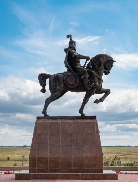 Monument Unknown Batyr Who Once Defended Land Karabalyk Region — Stockfoto
