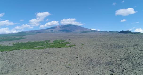 Spettacolare Drone Aereo Rivelano Vulcano Attivo Etna Nella Splendida Isola — Video Stock