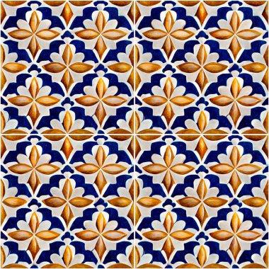 Beautiful seamless ceramic tile pattern. Hand draw paiting
