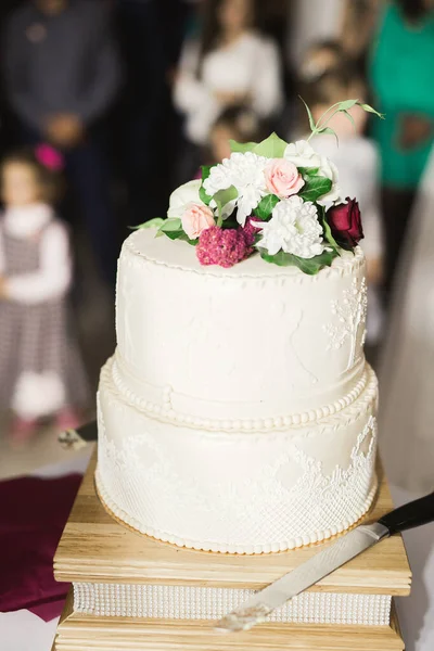 Pastel Boda Decorado Lujo Mesa — Foto de Stock