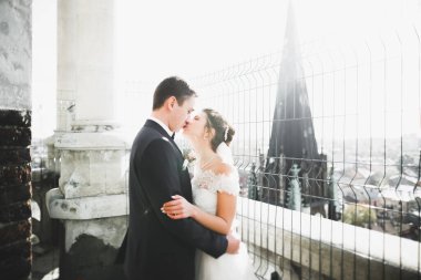 Genç bir çiftin şehvetli portresi. Açık hava..