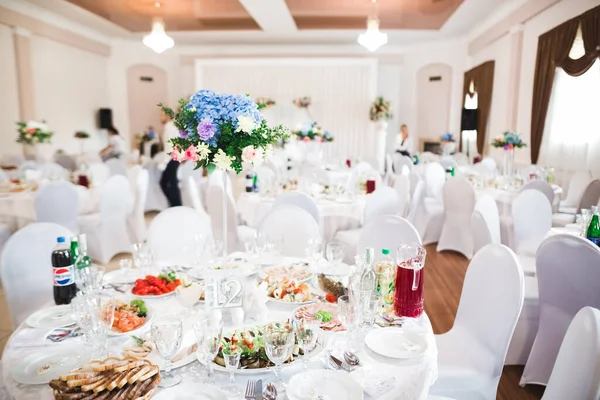 Interior Restaurante Preparado Para Ceremonia Boda — Foto de Stock