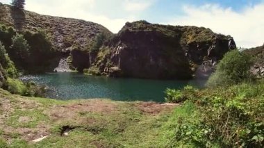 beautiful view of welsh quarry
