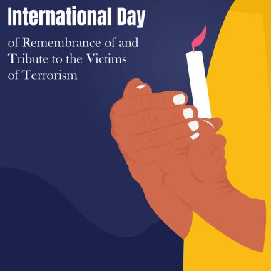 Birisinin illüstrasyon vektör grafiği bir muma sarılıyor, terörizm kurbanları için mükemmel, kutlama, tebrik kartı, vs..