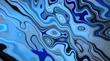 Blue Black Futuristic Smooth Gradient Liquid Wave Background Abstract Animation