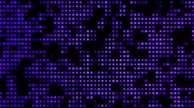 Blue purple digital abstract background with animation of various grid shaped geometrical objects
