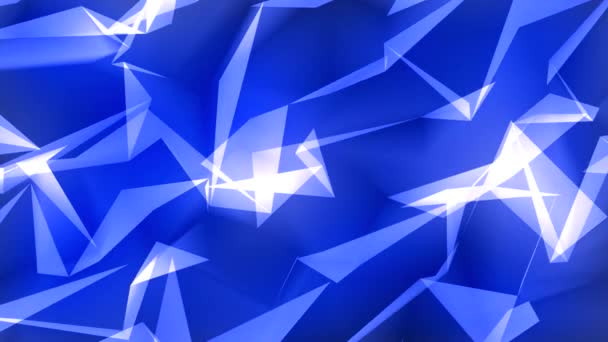 Blue White Abstract Geometric Smooth Background Animation — Stock video