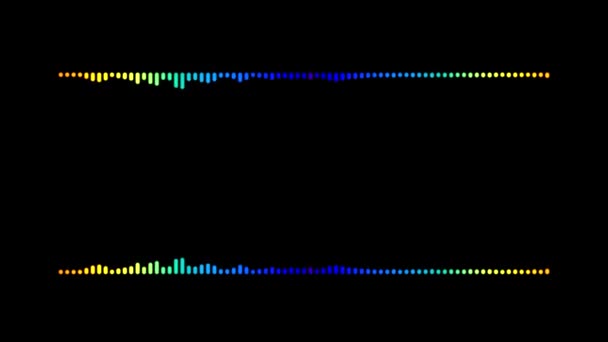 Барвисті Подвійні Звукові Хвилі Спектр Візуалізатор Анотація — стокове відео