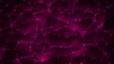 Purple Red Dotted Lines Connection for Cyber Futuristic Background Animation