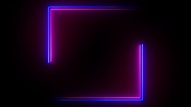 Abstract Animated Colorful Blue Red Rectangle Energy on a Black Background