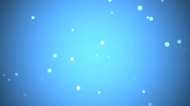 Abstract Dust Blue White Particles Fly in The Air on A Blue Background