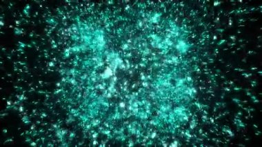 Abstract Beautiful Light Blue Shockwave Explosion Animation on A black Background
